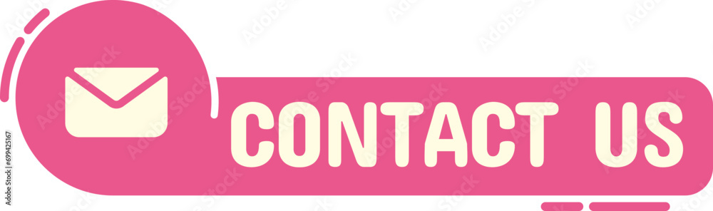 Contact Us Icon with Email Sign Contact Us Icon with Email Sign