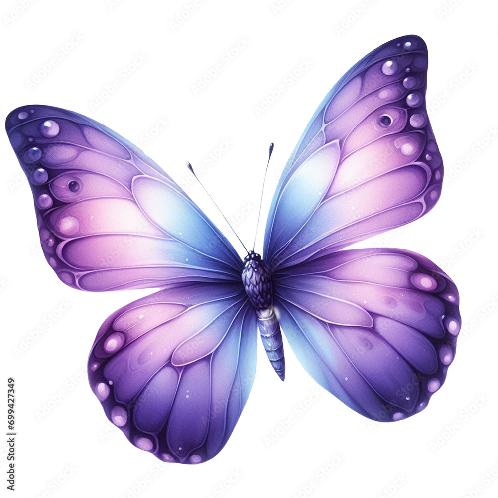 custom made wallpaper toronto digitalPurple Violet beautiful butterfly watercolor clip art illustration