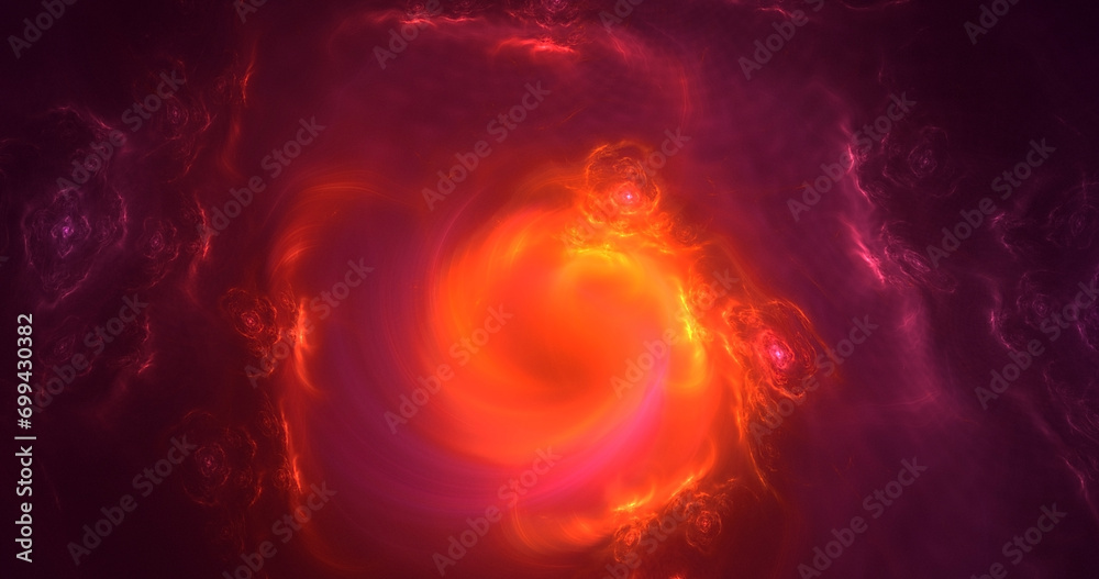 Obraz premium 3D manual rendering abstract multicolor supernova fractal light background