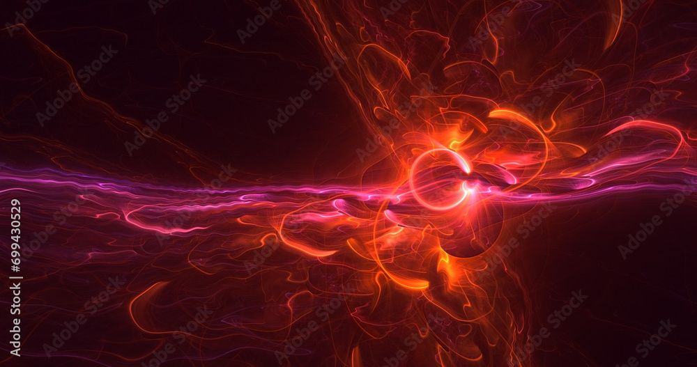 3D manual rendering abstract fractal electromagnetic background 3D manual rendering abstract fractal electromagnetic background