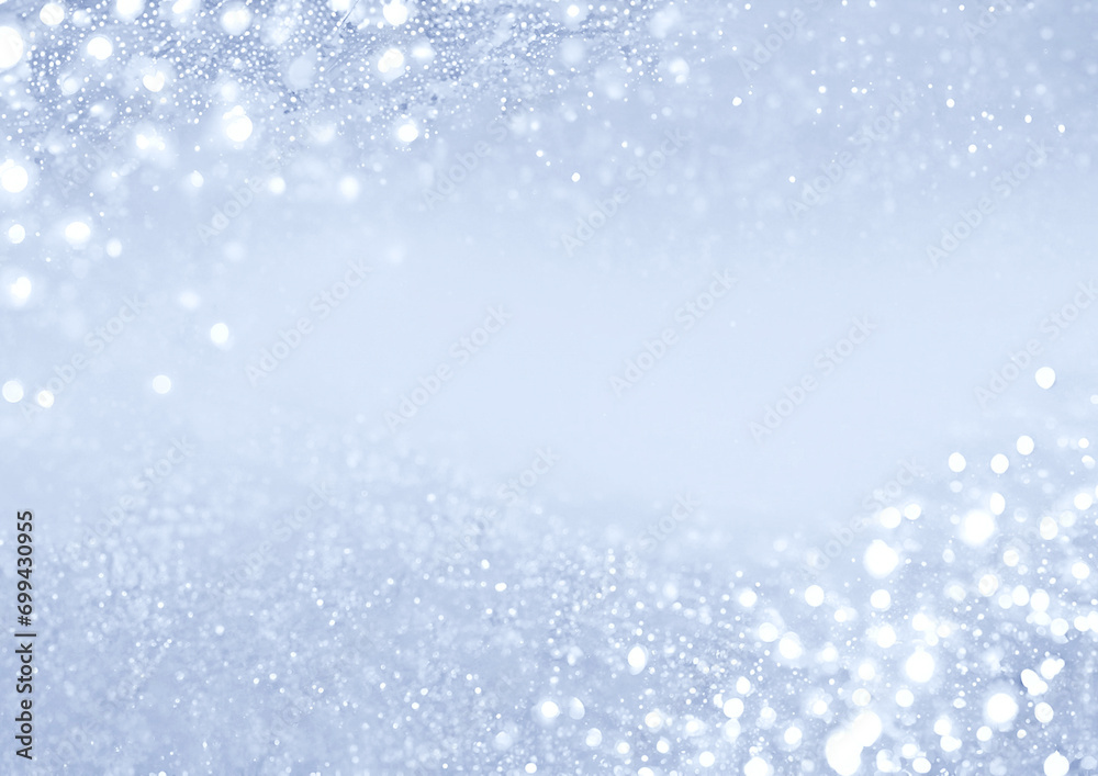 綺麗なクリスマスの青色のキラキラ背景テクスチャー	

