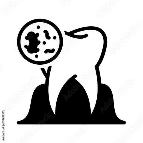 Solid black icon for Bacteria photo