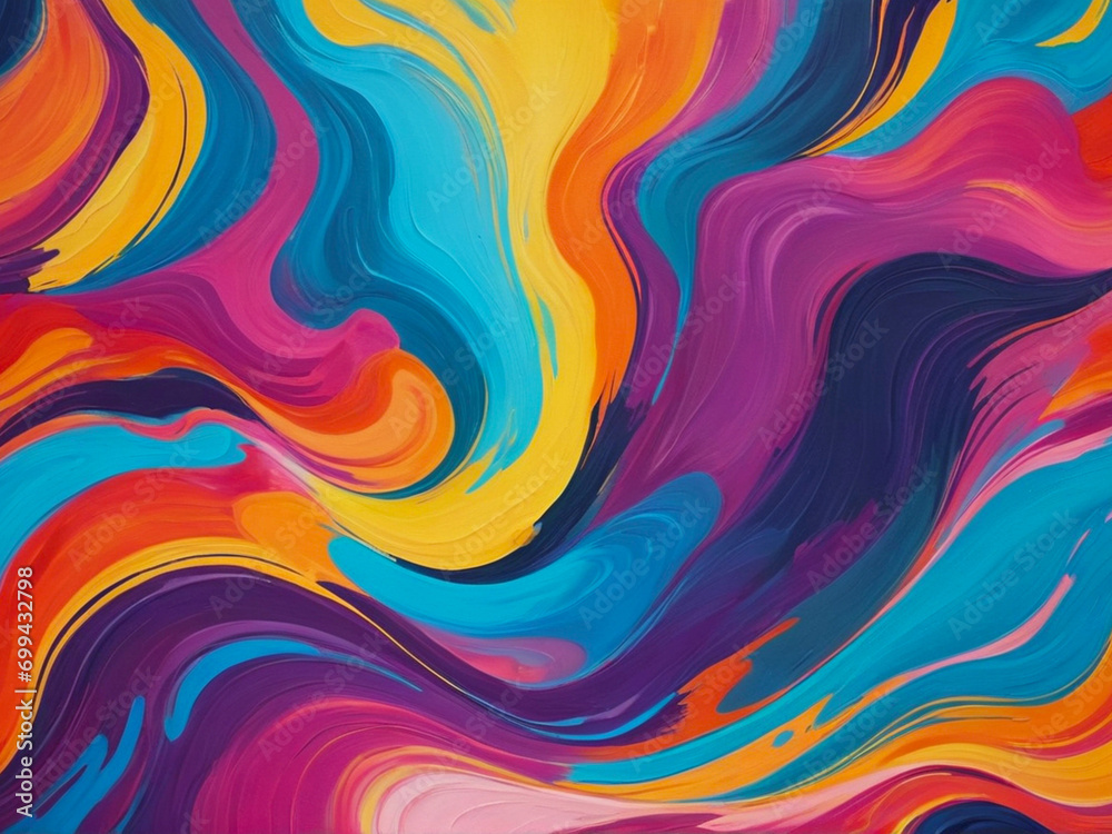 Abstract colorful background with blue colored paint