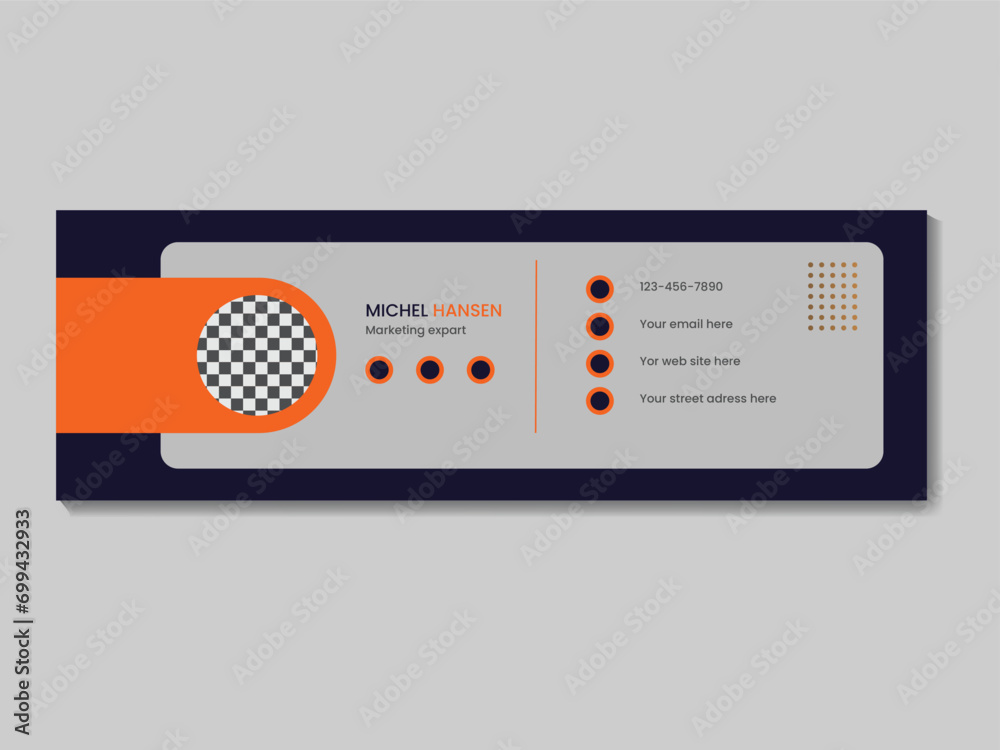 Professional Email Signature Template Modern and Minimal Layout