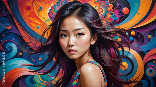 asian girl colorful #2