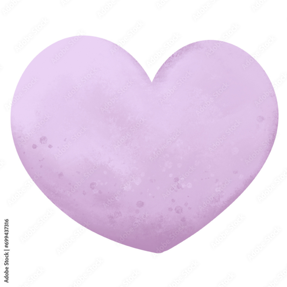Purple Heart in Valentines Day element png file