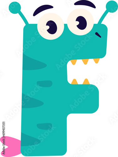 Alphabet Monsters Children Letter F photo