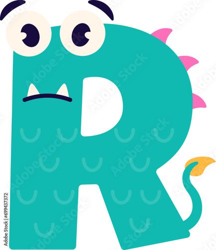 Alphabet Monsters Children Letter R