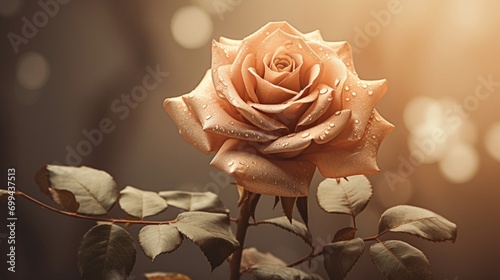 Vintage Elegance: Photograph a rose with a vintage filter or in sepia tones, evoking a sense of old-world charm. Play with lighting and shadows to enhance the nostalgic atmosphere of the image photo