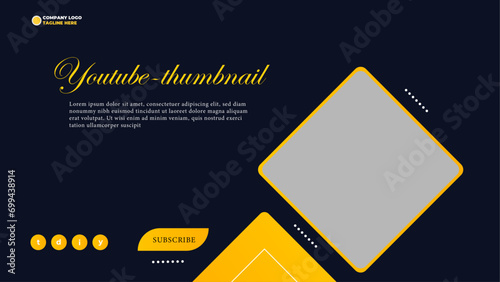 Clean and flat abstract youtube and web thumbnail or banner
