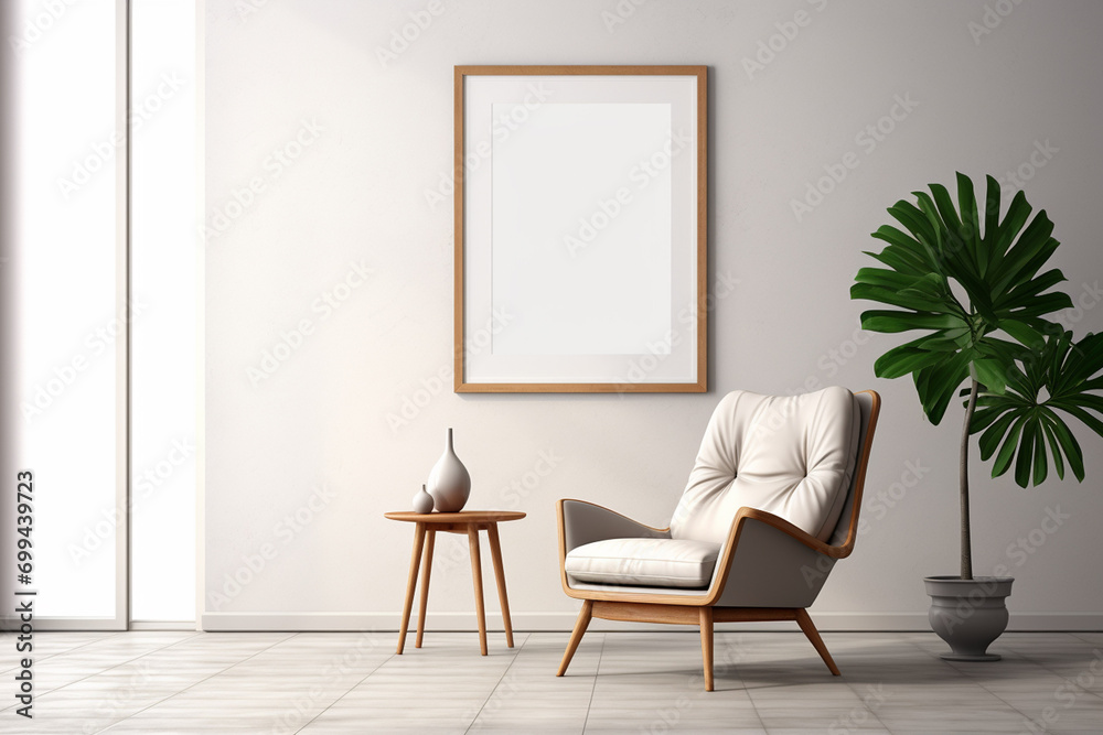 Minimalist Poster Frame Mockup created with Generative AI Minimalist Poster Frame Mockup created with Generative AI