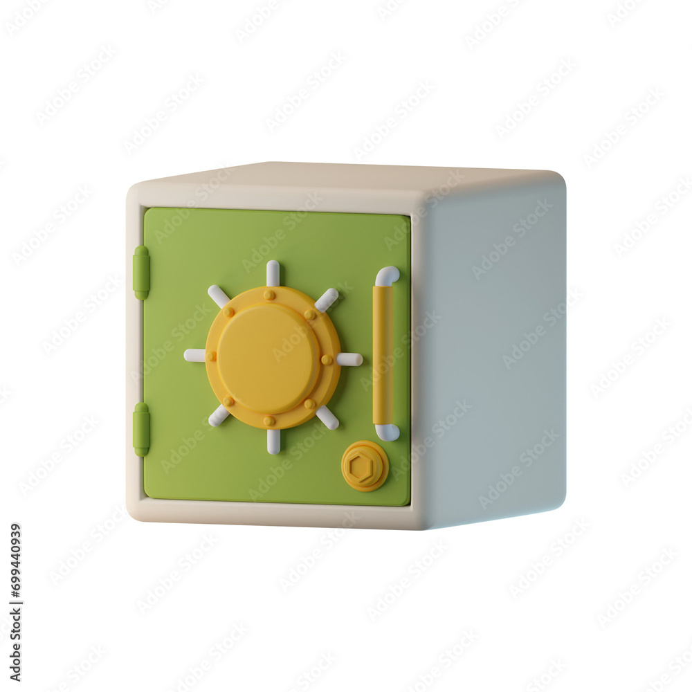 Fototapeta premium Safe box 3d icon illustration