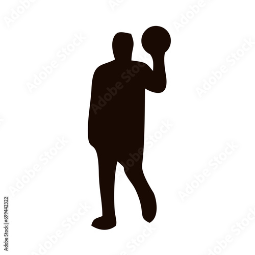 silhouette of person playing basketball © Kuldi
