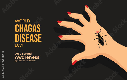 World Chagas Disease Day, banner, poster, social media post, vector illustration, awareness, April 14, World parasite Day, international, typography, banner, brochure, flyer, American Trypanosomiasis