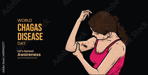 World Chagas Disease Day, banner, poster, social media post, vector illustration, awareness, April 14, World parasite Day, international, typography, banner, brochure, flyer, American Trypanosomiasis