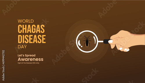 World Chagas Disease Day, banner, poster, social media post, vector illustration, awareness, April 14, World parasite Day, international, typography, banner, brochure, flyer, American Trypanosomiasis