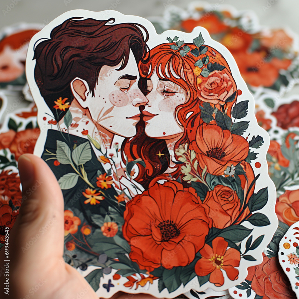Love-themed stickers, Valentine's Day Love-themed stickers, Valentine's Day