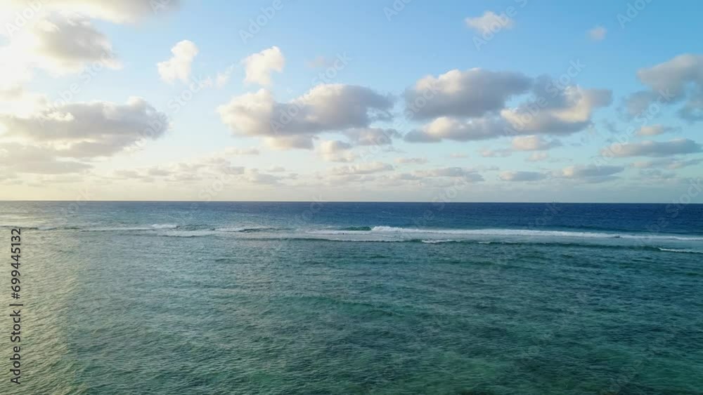 Cook Island In The Middle Of The Ocean In NSW, Australia - aerial shot Cook Island In The Middle Of The Ocean In NSW, Australia - aerial shot