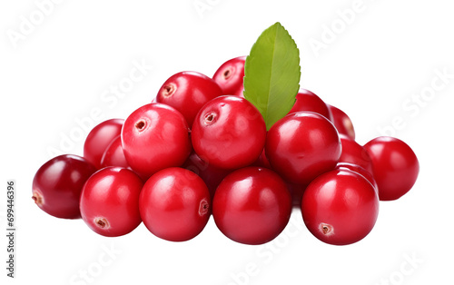 Bursting with Flavor Ripe Red Cranberries Ready for Harvest Isolated on Transparent Background PNG.