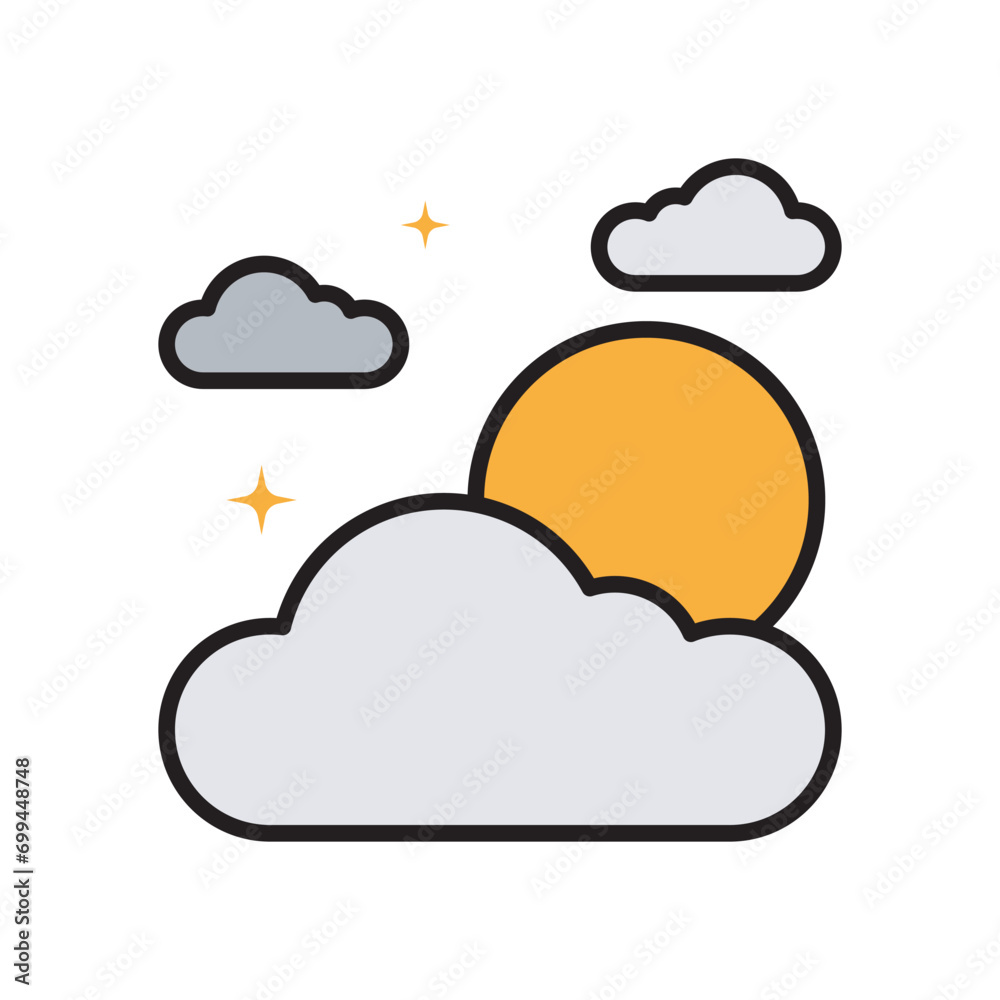 Obraz premium Weather and Cloud Illustration