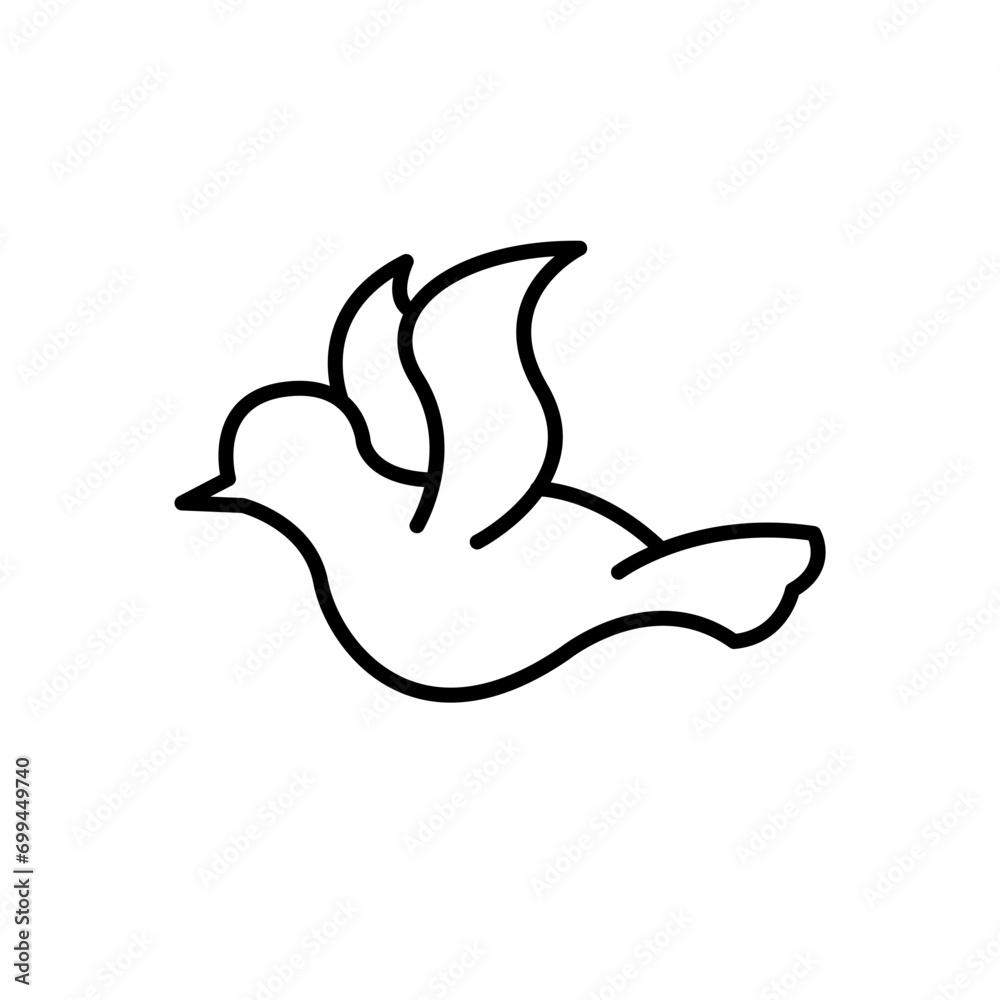 Obraz premium Bird outline icons, minimalist vector illustration ,simple transparent graphic element .Isolated on white background