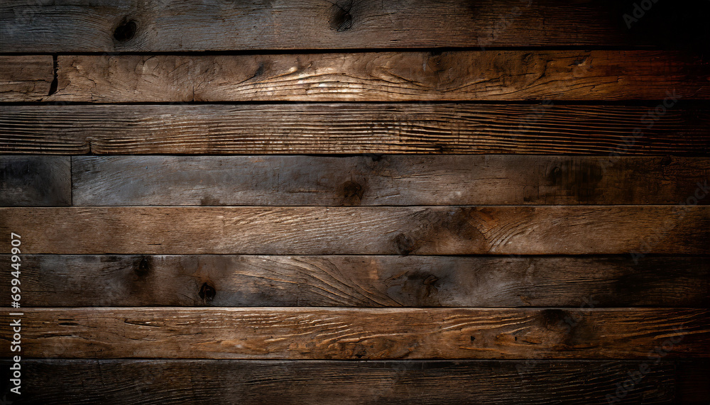 Fototapeta premium Rough, aged oak timber surface, rich with texture and character, evoking nostalgia and natural warmth