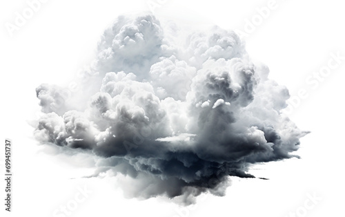 Nature's Drama Anvil-Shaped Storm Clouds Commanding the Heavenly Stage Isolated on Transparent Background PNG.