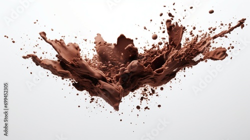 Chocolate Splash on white background