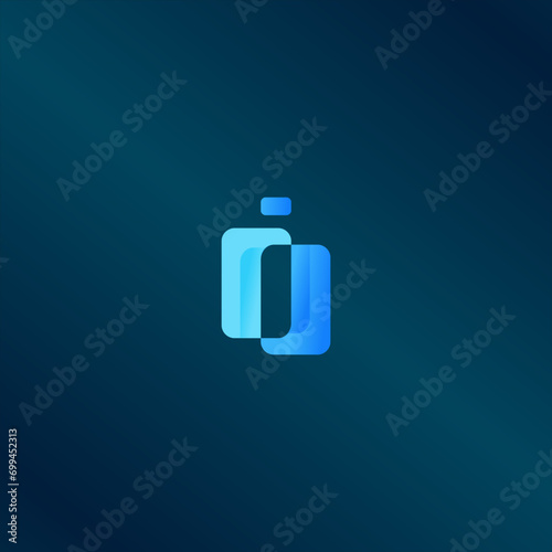  letter i information logo design
