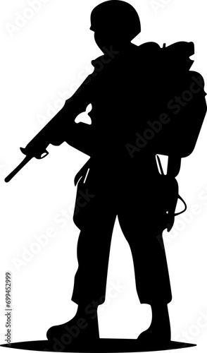 Soldier in War Silhouette Illustration