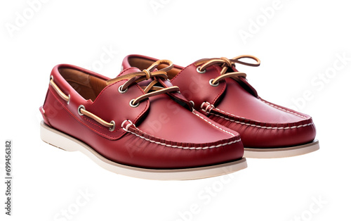 Maritime Charm: Casual Boat Shoe-Inspired Comfort for the Contemporary Man Isolated on Transparent Background PNG.
