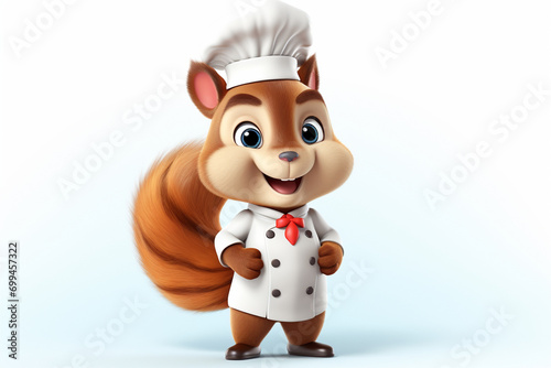 cute 3D cartoon, a rabbit chef