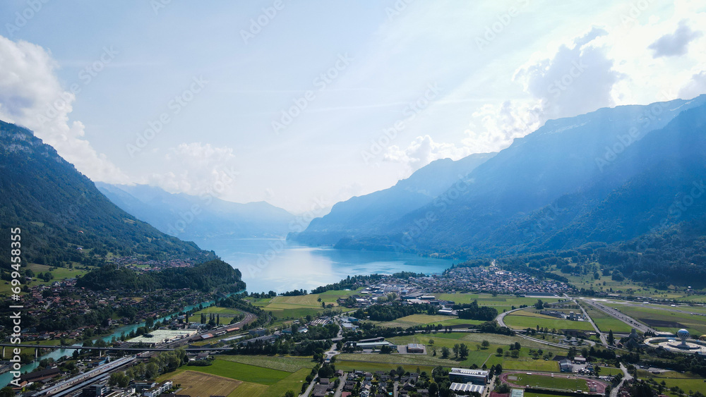 Aerial view of Interlaken, Switzerland
