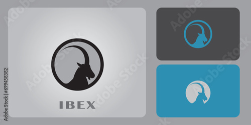 Ibex head logo design