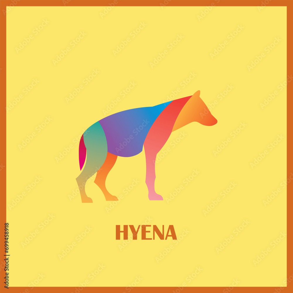 Obraz premium Hyena animal logo vector design.