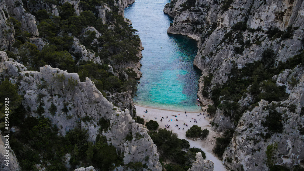 Aerial view of Calanques, France
