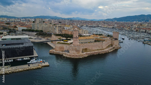 Aerial view of Marseille, France