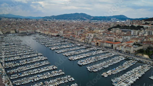 Aerial view of Marseille  France