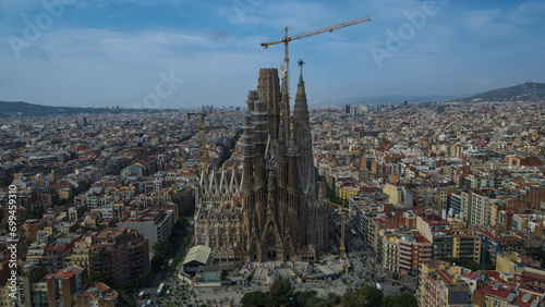 Aerial view of Barcelona, Spain