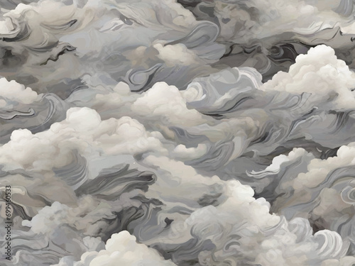 "Gray Cloud Patterns in Marble Design: A Symphony of Softness"
