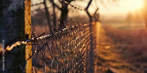 A detailed close-up of a chain link fence. Perfect for adding an industrial touch to your designs