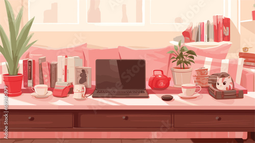A professional working alone, brainstorming ideas. They could be sitting at their desk, working on a laptop, or simply doodling. The illustration could show the focus and determination of a single ind