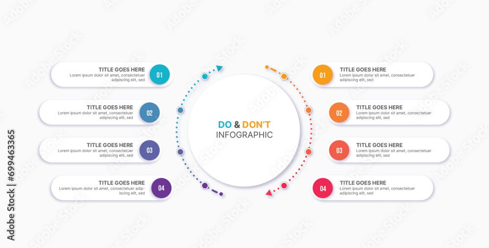 Dos and Don'ts, Comparison Chart Infographic Template Design Dos and Don'ts, Comparison Chart Infographic Template Design
