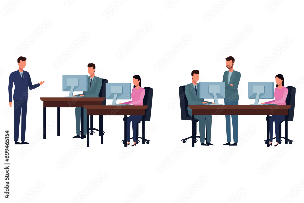 Businessman people teamwork  concept illustration 