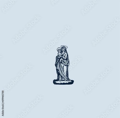 THESE HIGH QUALITY MOTHER MARIA VECTOR FOR USING VARIOUS TYPES OF DESIGN WORKS LIKE T-SHIRT, LOGO, TATTOO AND HOME WALL DESIGN