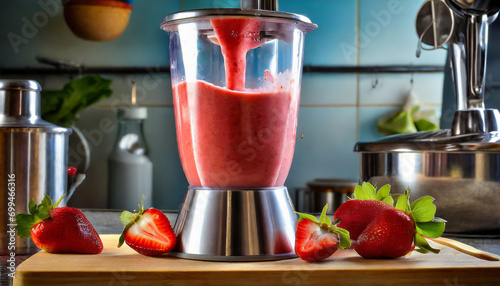 Refreshing Strawberry Smoothie: A Juicy and Nutritious Blended Cocktail for a Refreshing Summer Beverage