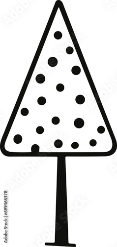 Wallpaper Mural Tree Christmas Doodle illustration Torontodigital.ca