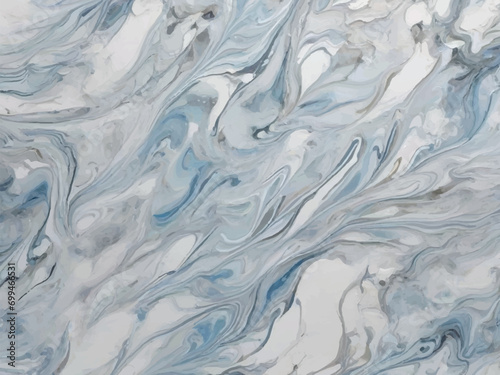 "Cool Blues in Marble: Arctic Chill with Icy Undertones"