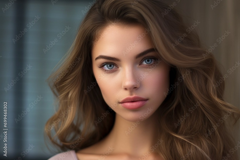 Natural beaty caucasian woman face natural makeup beautiful female Natural beaty caucasian woman face natural makeup beautiful female