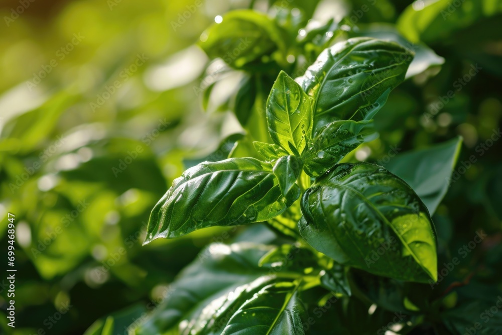 A close-up view of green leaves on a plant. This image can be used to add a touch of nature and freshness to various projects A close-up view of green leaves on a plant. This image can be used to add a touch of nature and freshness to various projects